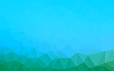 Light Blue, Green vector shining triangular pattern. Modern geometrical abstract illustration with gradient. Polygonal design for your web site.