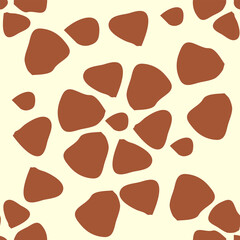 Giraffe fur seamless pattern, tropical animal skin texture
