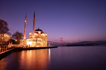 Ortakoy Mosque in Istanbul City, Turkey