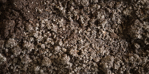 Soil dirt background texture, natural pattern. Agricultural background.