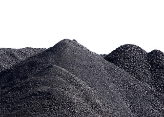 Piles of mined coal