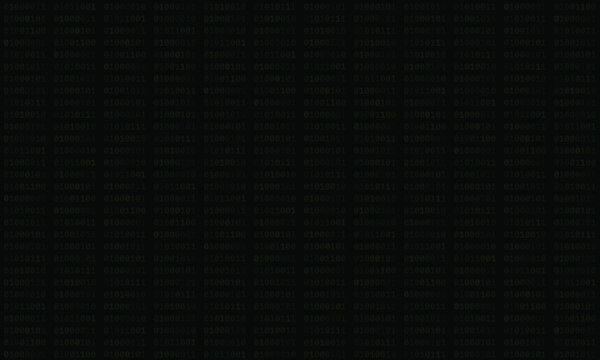Binary code faded in terminal font on DOS screen, repeatable wallpaper.