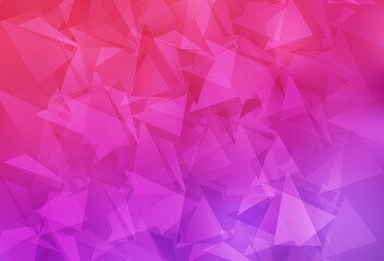 Obraz premium Light Purple, Pink vector polygon abstract background.