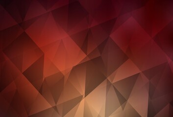 Dark Red vector abstract mosaic backdrop.