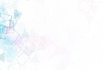 Light Pink, Green vector pattern with polygonal style with circles.