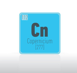 Copernicium periodic table single element. 