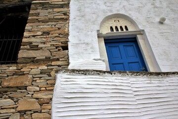 Traditional house at the village of Kardiani in Tinos island, Greece.