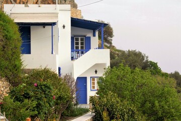 Traditional house at the village of Kardiani in Tinos island, Greece, April 13 2012.