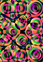 abstract background pattern with blurred colorful circles. Vertical wallpaper 