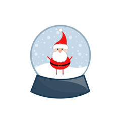 christmas snow ball vector illustration