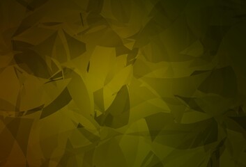 Fototapeta premium Dark Green, Yellow vector texture with abstract poly forms.