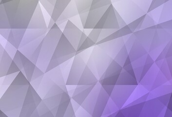 Light Purple vector triangle mosaic background.