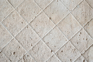 Abstract distress floor, white and gray background, stucco grunge, cement or concrete wall textured. Damaged grey cement floor with cracked and lines surface.