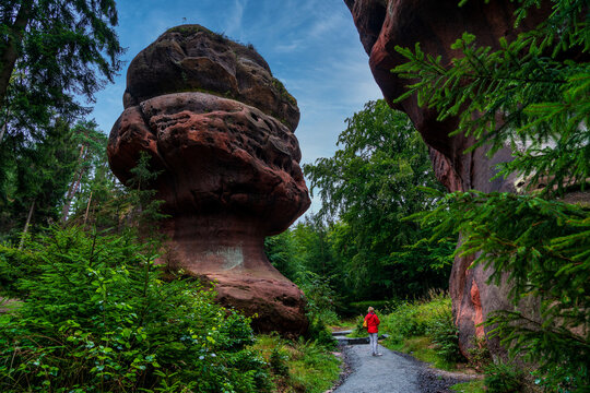 Kelchstones natural monument near Oybin, Germany.