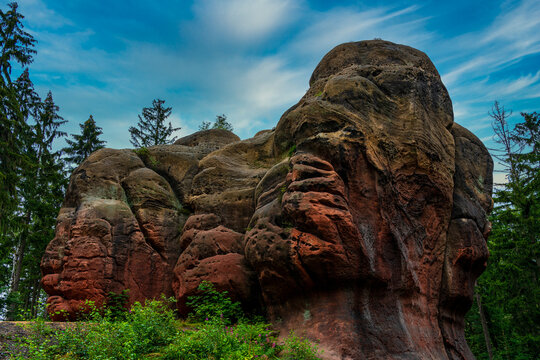 Kelchstones natural monument near Oybin, Germany.