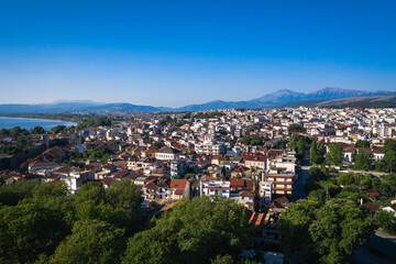 Fototapeta na wymiar Ioannina Aerial view of city, Greece drone photo