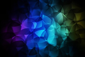 Obraz premium Dark Multicolor vector abstract polygonal background.