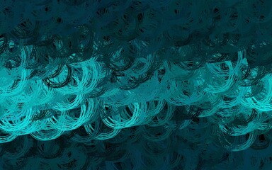 Dark Green vector background with wry lines.