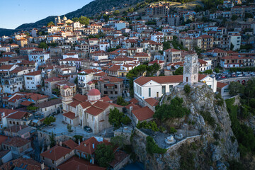 Fototapeta premium Scenic view of Arachova Village. Parnassos Mountain, Greece.
