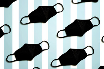 Masks with epidemic influenza and Coronavirus Covid-19 concept