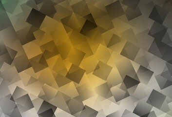 Dark Yellow vector background in polygonal style.