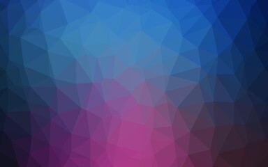 Obraz premium Dark Pink, Blue vector blurry triangle template.
