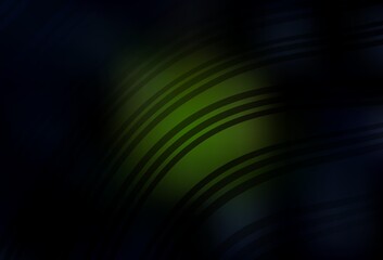 Dark Green vector template with curved lines.