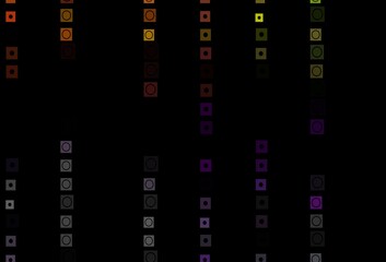 Dark Multicolor, Rainbow vector texture in rectangular, circular style.