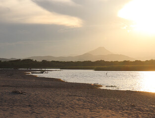 volcano sunset