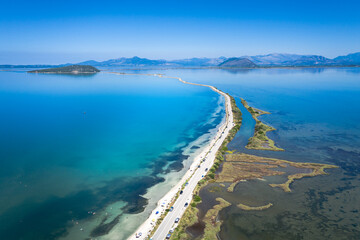 Koronisia village, Arta region, Greece in the National Park of Amvrakikos Wetlands