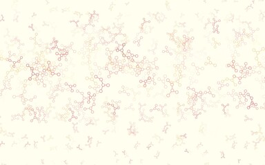 Light Red, Yellow vector background with forms of artificial intelligence.