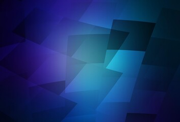 Obraz premium Dark BLUE vector background in polygonal style.