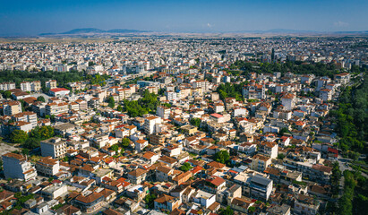 Aerial view of Larissa city, Greece