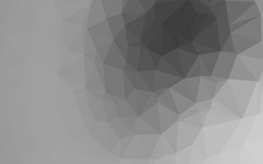 Light Silver, Gray vector polygon abstract layout.
