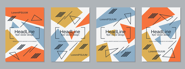 Modern professional flyers vector templates collection