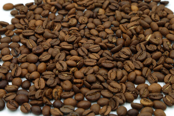 The background of coffee beans