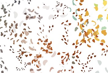 Light Orange vector texture with random forms.