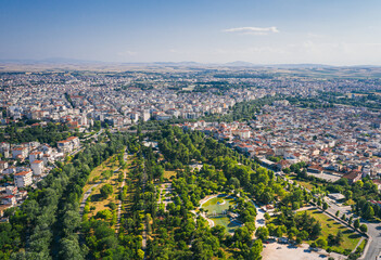 Aerial view of Larissa city, Greece