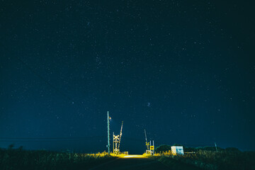 星空，踏切