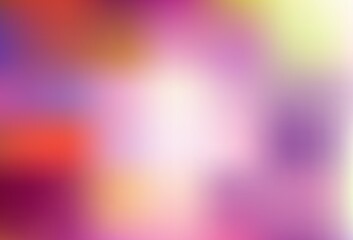 Light Red, Yellow vector blurred shine abstract template.