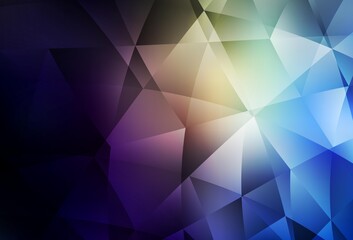 Fototapeta premium Dark Blue, Yellow vector abstract polygonal pattern.