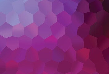 Dark Purple vector backdrop with hexagons.
