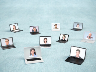 ノートパソコンとテレワーク