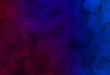Obraz premium Dark Blue, Red vector polygonal background.