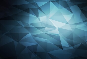 Fototapeta premium Dark BLUE vector polygonal template.