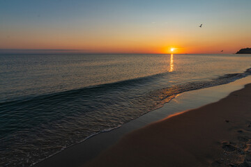 Fototapeta premium Sunrise at Göhren at Rügen