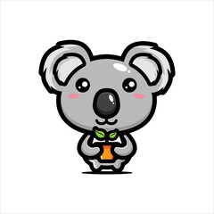 Fototapeta premium cute koala character vector design