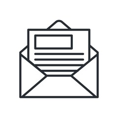 Opened email envelope icon for web and mobile applications.