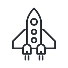 Rocket Launch icon for business, startup concept. Vector illustration.