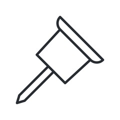 Pin Icon Isolated on White Background